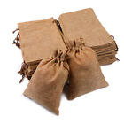 25-200pcs Wedding Favor Drawstring Gift Bags Burlap Jewelry Pouches Craft Bags