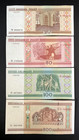 Belarus 4 Banknote Set 20  50  100  500 Rubles 2000 Series World Paper Money Unc