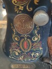 1911 Antique Singer Red Eye Sewing Machine Model 66 Bt7 Motor Base Pedal Read