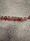 Vintage Handmade Tatting Pink And Ivory Lace Unused 8 Feet 1 2 Inch Wide