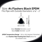 Flashers  1 Black Epdm Square Base Metal Roofing Pipe Flashing Boot Made In Usa