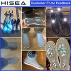 Hisea Men Deck Fishing Boots Waterproof Rain Boots Anti-slip Cushioned Work Boot