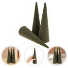  3pcs Christmas Floral Foam Tree Cones Green - Dry Wet Flower Blocks Florist