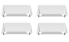  Pure White Poplin Polyester Tablecloth  4 Pack    70  X 120  White 4 Pack
