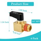 4 Pcs Brass Air Compressor Drain Valve 1 4 Inch Npt Male Thread Tank Plug