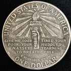 1906 Liberty Coin Ellis Island Design Collectible Token Silver Tone