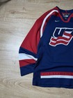Team Usa 2002  2 Y2k Vtg Olympic Hockey Jersey Nike Men s Medium Blue