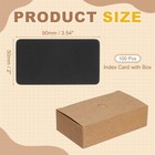 2  X 3 5  Note Card  100 Pcs Index Card Kraft Paper Round Corner  Black