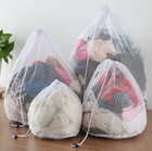 1 Pc Large Mesh Laundry Washing Bag Organizer With Drawstring Closure