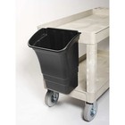 Rubbermaid Commercial Fg409600bla Dual-handle Utility Cart With Lipped Plastic