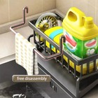 Drain Rack Storage Holder Shelf-kitchen Sink Faucet Sponge Soap Cloth Us