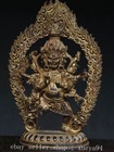 13 3   Old Tibet Buddhism Bronze 6 Arms Mahakala Wrathful Deity Buddha Statue