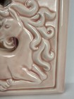 Vintage Ceramic 9 5    Unicorn Wall Hanging Square Pink Mirror Incredible