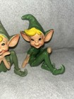 Vtg 3 Elves Elf Pixie On A Shelf Mcm Ceramic  Japan Kitsch