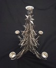 Christmas Tree 5 Arm Candelabra Silverplate Godinger 12 x10  Holiday Collection