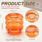 Glass Candle Holders Glass Taper Candle Stand Orange