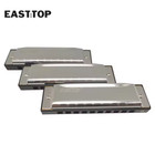 Easttop 10holes Blues Diatonic Harmonica Set 3-pack Blues Mouth Organ Set Gift