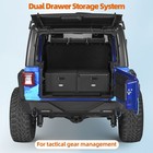 Lockable Dual Drawer Storage Cargo Box For 2015-2026 Jeep Wrangler Jk Jl 4-door