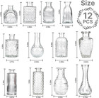 Clear Glass Bud Vase Set Of 12 Pcs small Bud Vases In Bulk glass Crystal Flower