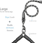 Heavy Duty Adjustable No Tangle Double Dog Leash For Two Dogs  Black