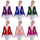 Girls Skirts Dance Costume Tutu Dress Ballet Leotard Tango Ballroom Dancewear