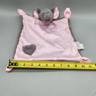 Stephan Baby Gray Pink Heart Elephant Security Blanket Lovey Satin Plush Soft