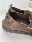 Crocs Walu Canvas Loafer Brown black Men Size 14