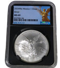 2024mo  999 1 Oz Silver Mexican Libertad Ngc Ms69  Mexico Blue Label Black Core