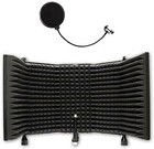 Recording Studio Microphone Isolation Shield With Vocal Pop Filter W  Desktop St