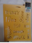 Pre-cut Plastic paper Craft Stencil Decor Mixed Lot Contemporary Letters Words