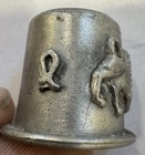 Vintage Leo The Lion Pewter Thimble  Marked R r 