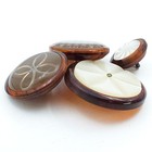4 Vintage Faux Tortoise Bakelite Buttons W  Lucite Ome   Approx 3 4  To 1-3 8 