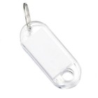 10pcs Colorful Plastic Key Tags Split Ring Labels Mixed Random Set Diy Id  