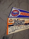 2 Mlb Houston Astros Vintage 1980s World Series And Blue Team Pennant Flag