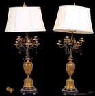 19th C  Neoclassical Bronze Candelabras  pair   Electrified 