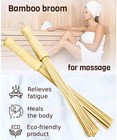 Massage Bamboo Broom For Sauna And Banya - Relaxing Cellulite Wood