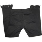 Maje Panako Skinny Jeans Ankle Frayed Hem Black Denim Women s Raw Hem High Rise