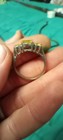 Sterling Silver Ring With Yellow Cubic Zirconia Stones