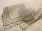  6853    tiny Antique Fine Needlelace Wedding Handkerchief Heirloom