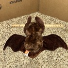 Wild Republic Plush Brown Bat Red Eyes Stuffed Animal 7  Tall New W Tags