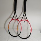 Two 2  Wilson Hyper Carbon Pro Staff 6 1 Double Braid 4 3 8 Rackets New Grips