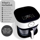 Cook With Color 1400w 5 5qt Digital Kitchen Air Fryer With Glass Basket  8 Prese