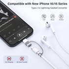 Usb C To Lightning Audio Adapter  C Male Female White 