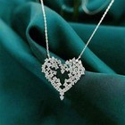 2ct Round Cut Lab Created Diamond Pendant 18  Free Chain 14k White Gold Finish