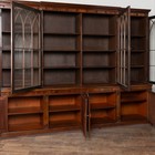 Early 20th Century Large English Mahogany Bookcase With Glass Doors
