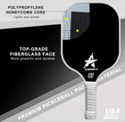 Aoborty Pickleball Paddles 4 Pack - Light Graphite Premium Rackets Fiber Face   