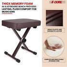 5core Piano Bench Keyboard Stool Adjustable Guitar Chair 3  Seat Cushion Folding
