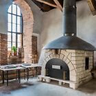 Pizza Oven Door - 20    h  X 25    w  - Stainless Steel 304 With Wooden Handles
