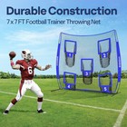 7 X 7 Ft Football Trainer Throwing Net Portable Practice Training Net Improve Qb
