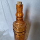 Vintage 80 s Orange 12 5    Recycled Glass Bottle W rope Design Made In Spain